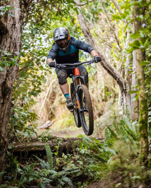Loui on FDH trail during the winter downhill series in Nelson